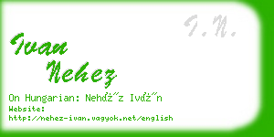 ivan nehez business card